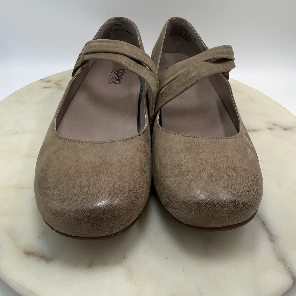 ABEO B.I.O.system 9N TALIA Brown Leather Mary Jane Built-In Orthotic Shoes